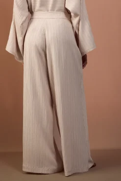 Pantalón de punto calado ancho