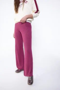 Pantalón de punto canalé