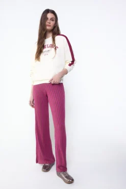 Pantalón de punto canalé
