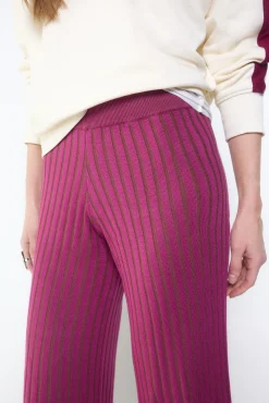 Pantalón de punto canalé