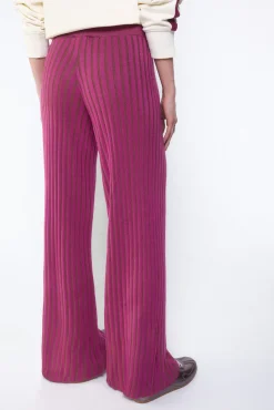 Pantalón de punto canalé