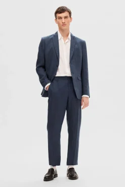 Pantalón de traje 100% lino.