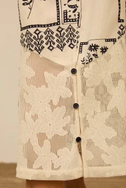 Pantalón estampado bimateria