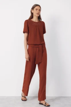 Pantalón estructura fluído