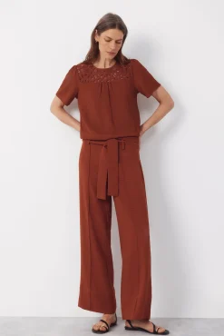 Pantalón estructura fluído