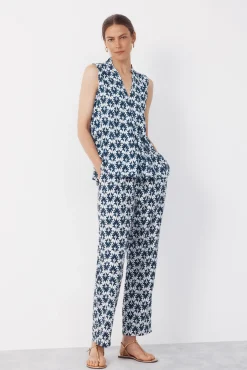 Pantalón fluído estampado