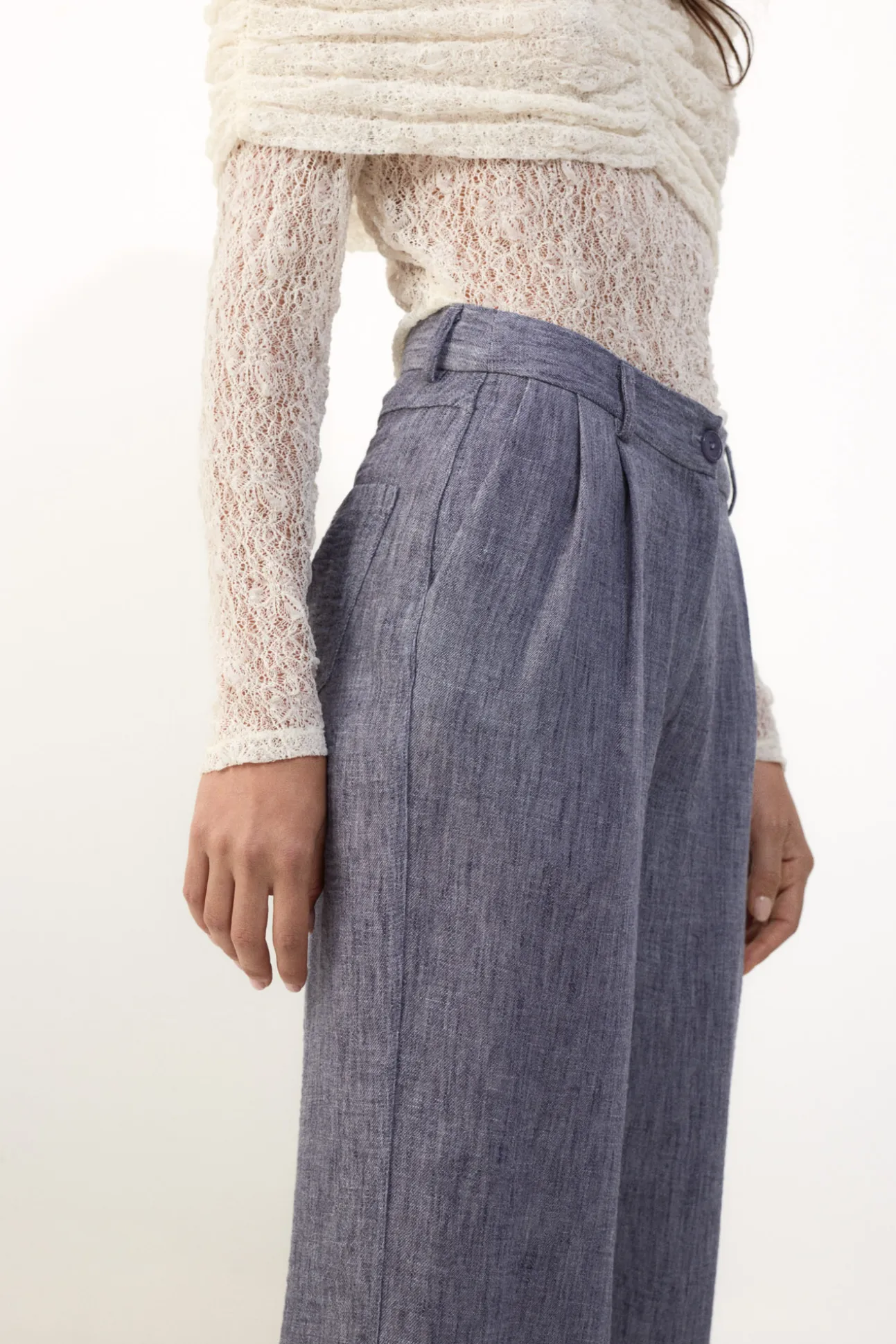 Pantalón fluído índigo
