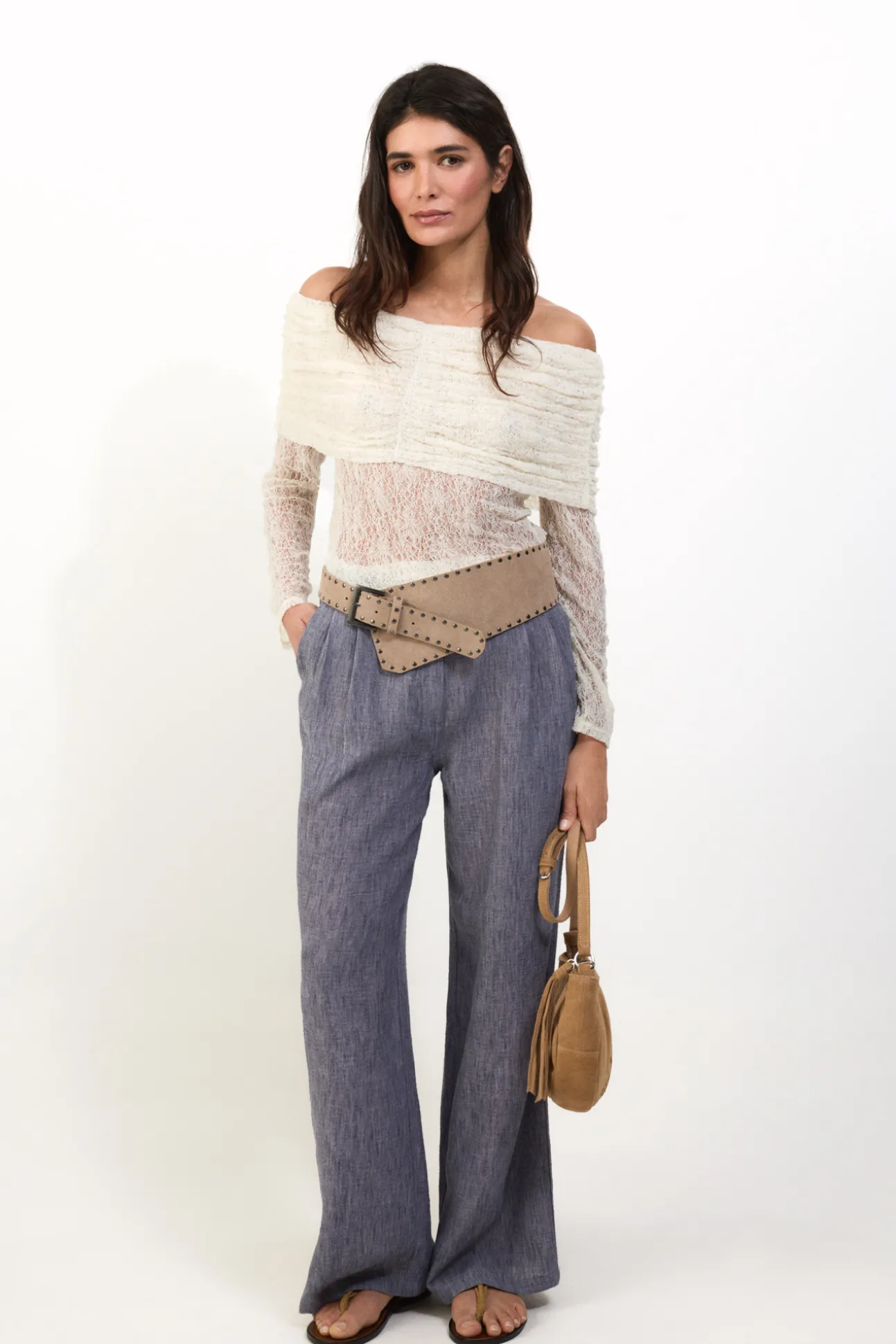 Pantalón fluído índigo