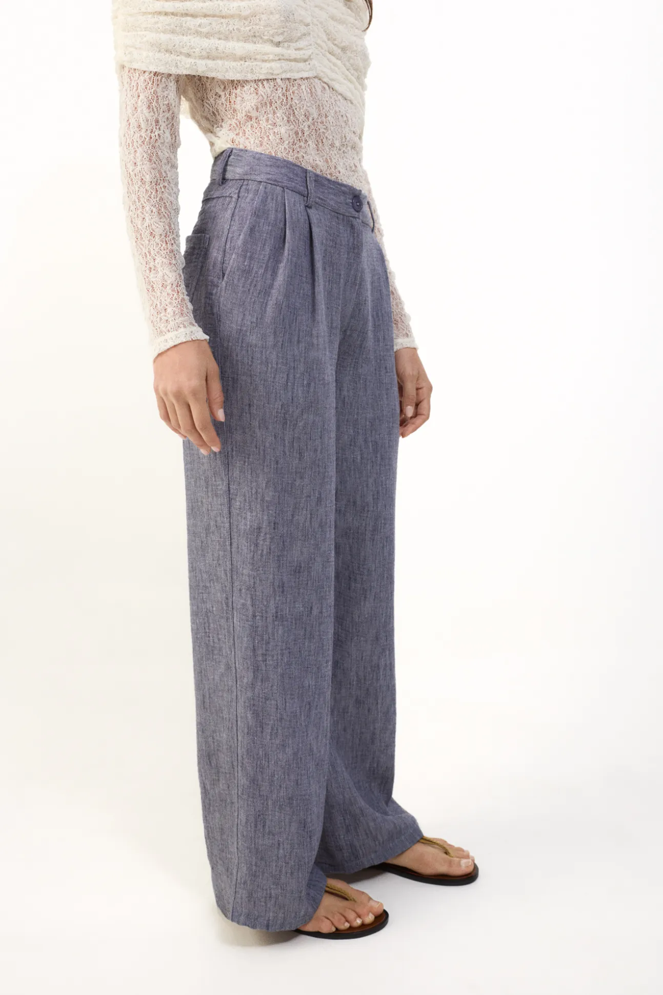Pantalón fluído índigo