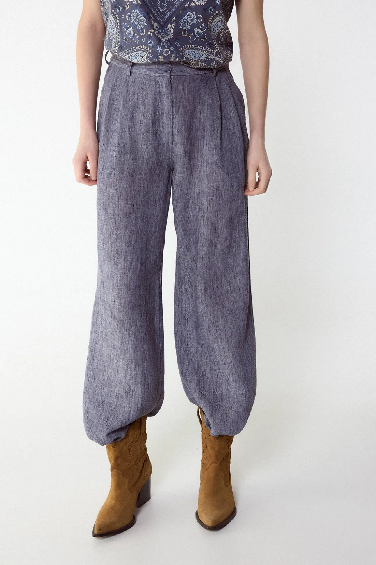 Pantalón fluído índigo