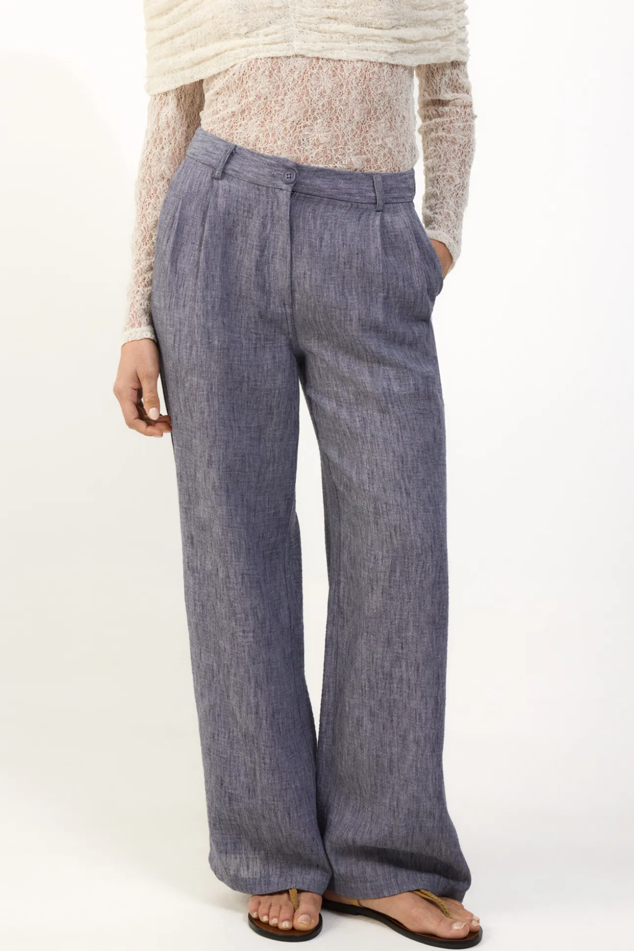 Pantalón fluído índigo
