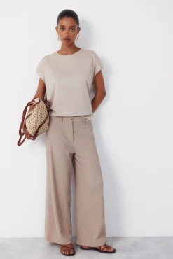 Pantalón fluído textura