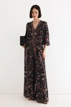 Pantalón fluido estampado