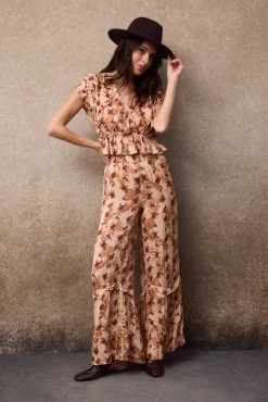 Pantalón fluido estampado