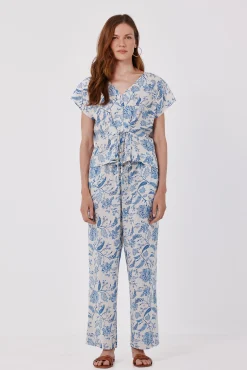 Pantalón fluido estampado