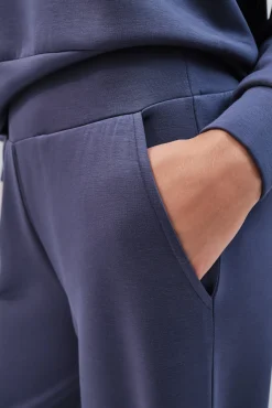 Pantalón largo ancho modal azul