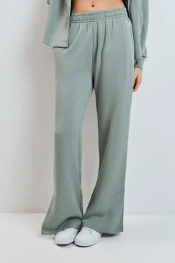 Pantalón largo ancho viscosa suave verde