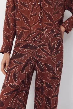 Pantalón lino estampado