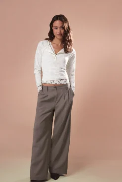 Pantalón pinzas recto