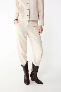 Pantalón recto bordado