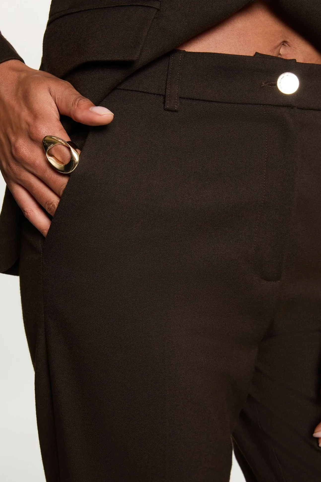 Pantalón recto de tiro alto