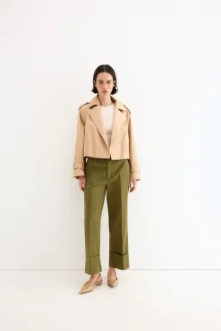 Pantalón recto verde
