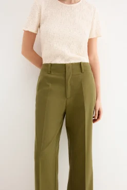 Pantalón recto verde