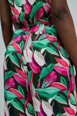 Pantalón regular con estampado floral