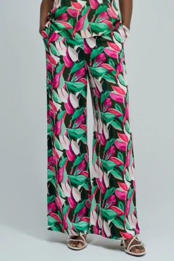 Pantalón regular con estampado floral