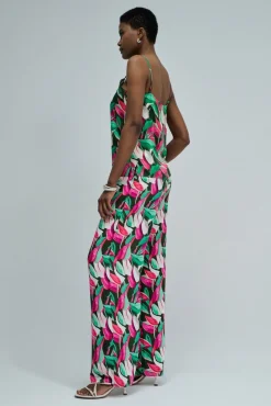Pantalón regular con estampado floral
