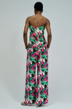 Pantalón regular con estampado floral