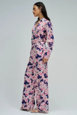 Pantalón regular con estampado floral