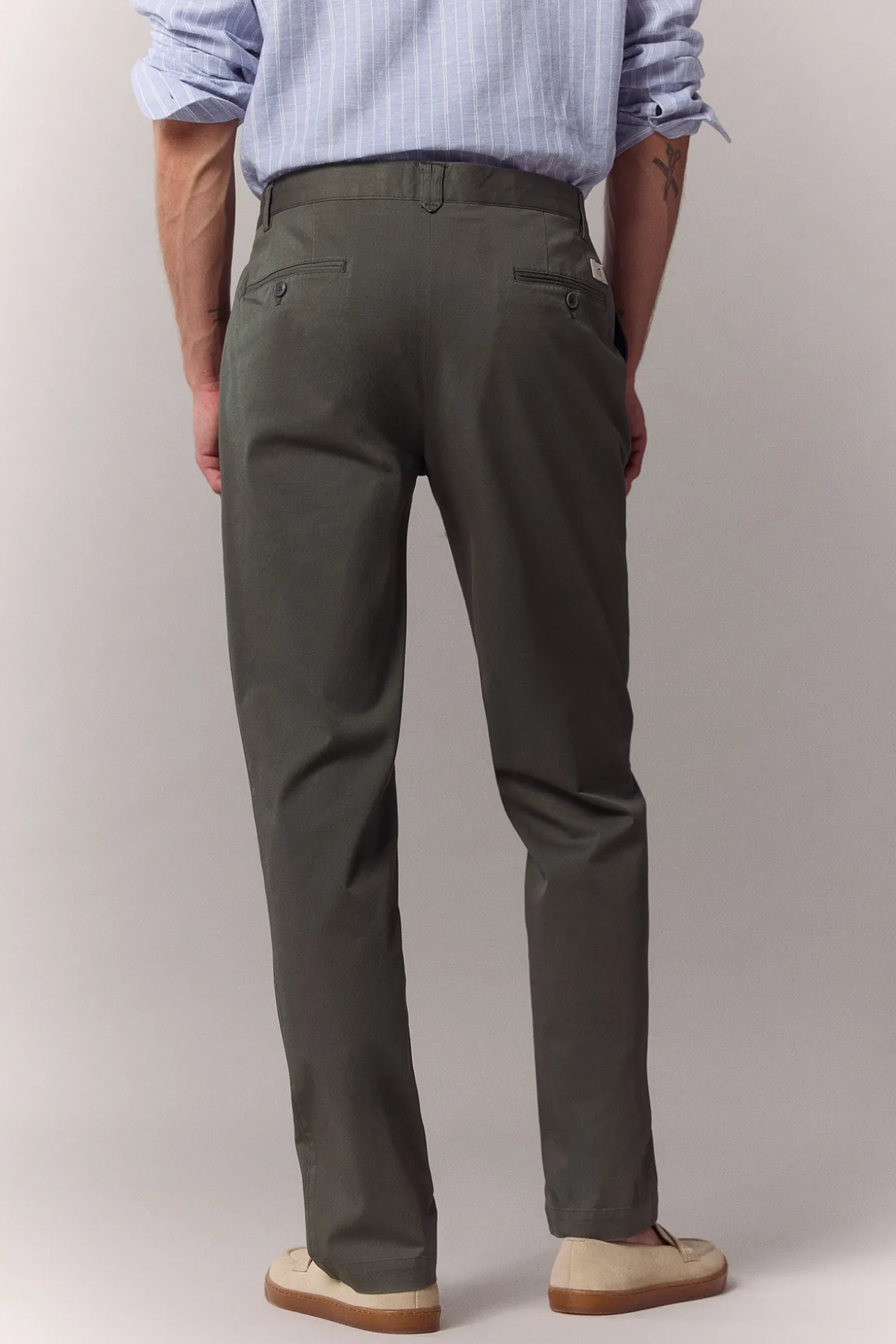 Pantalón traje coordinado algodón