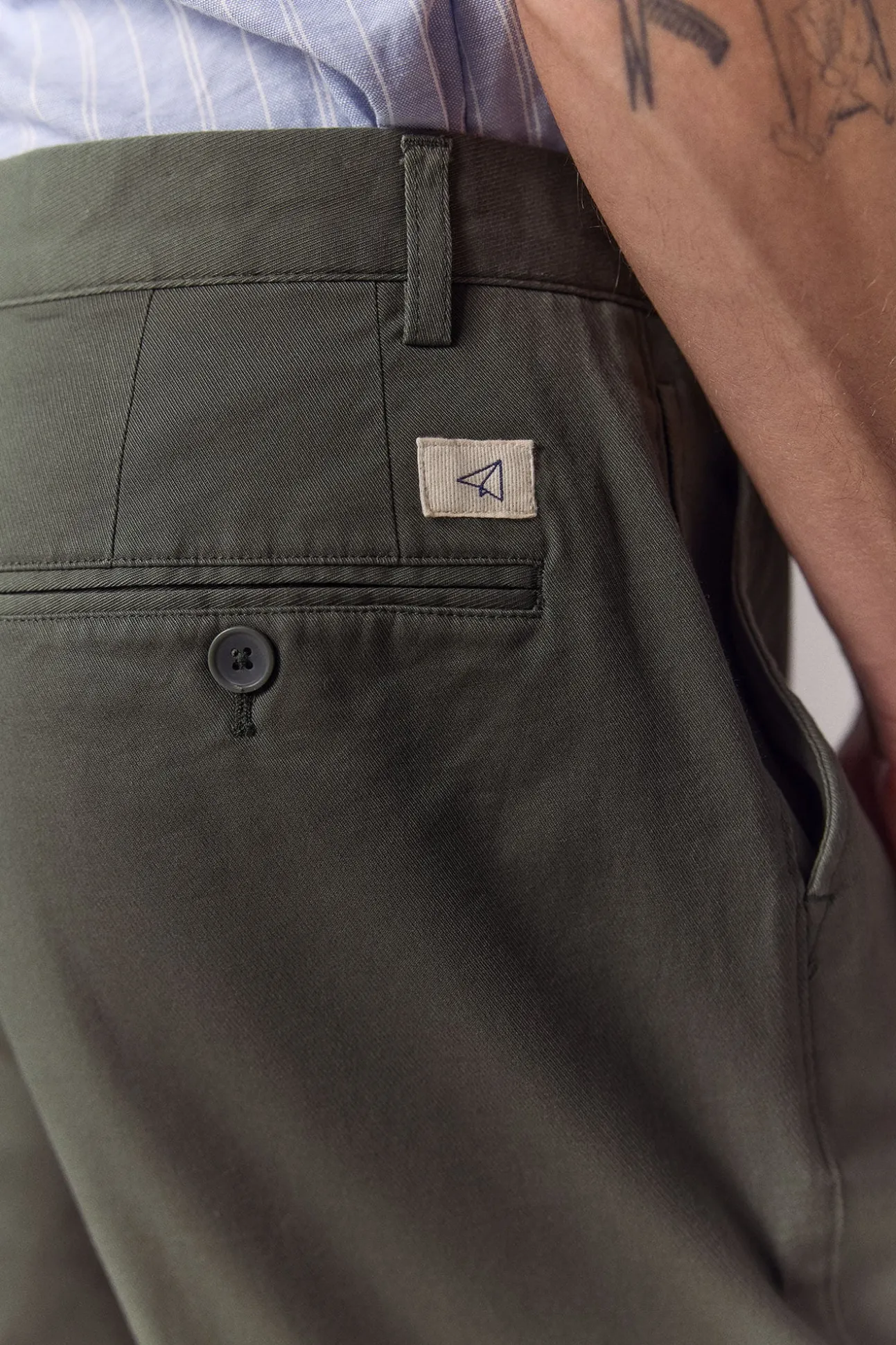 Pantalón traje coordinado algodón