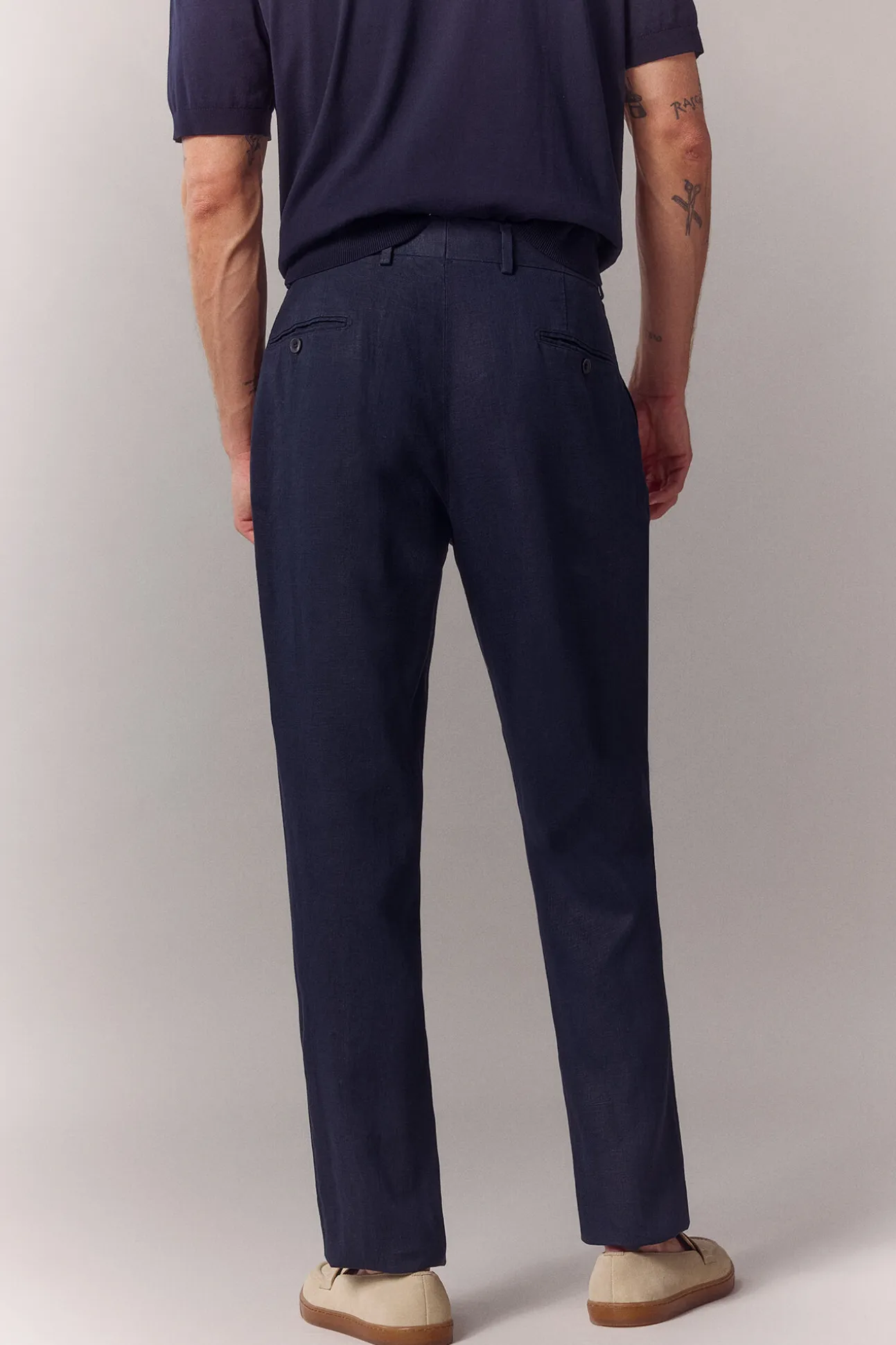 Pantalón traje coordinado lino
