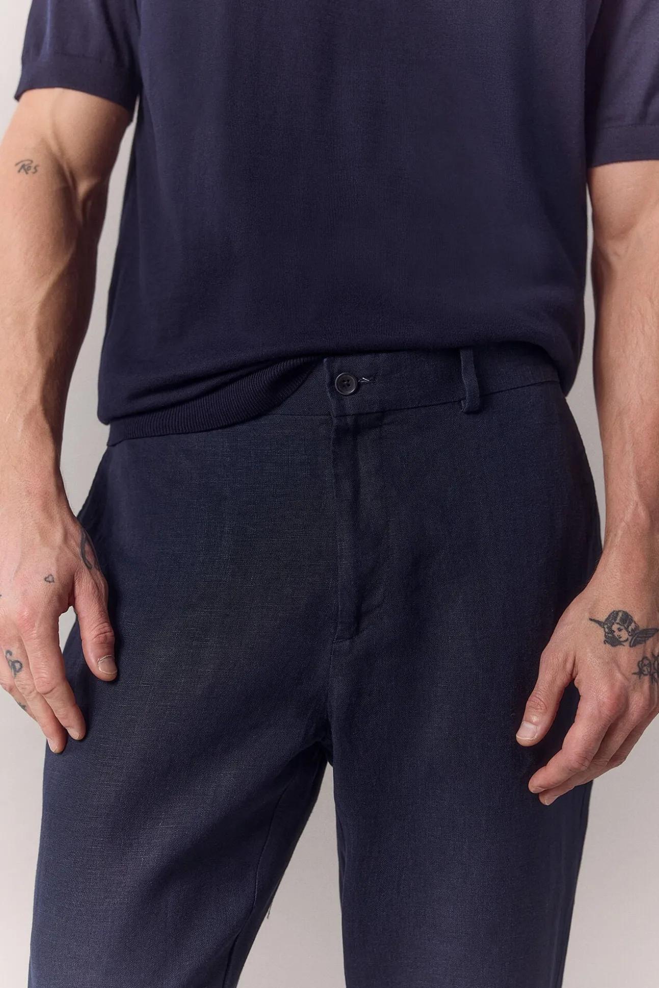 Pantalón traje coordinado lino