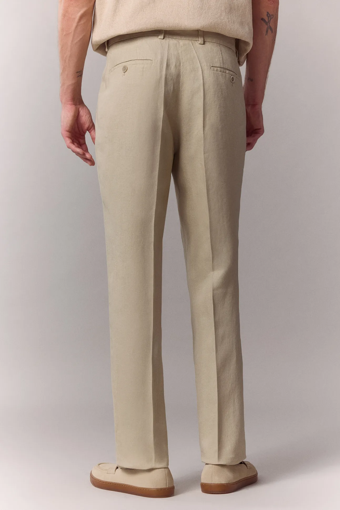 Pantalón traje coordinado lino