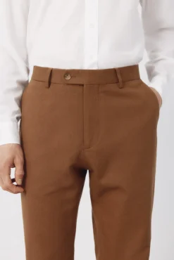 Pantalón traje coordinado mezcla lino