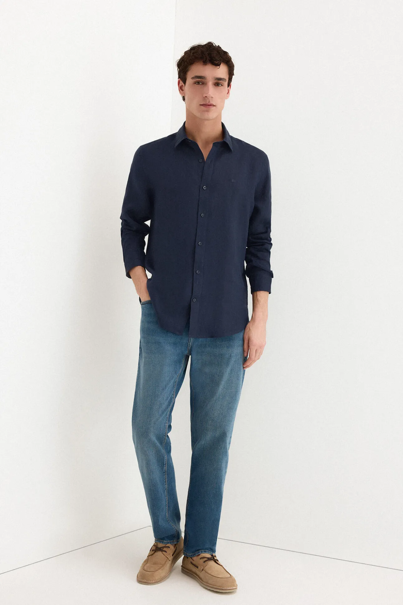 Pantalón vaquero premium flex ligero regular fit