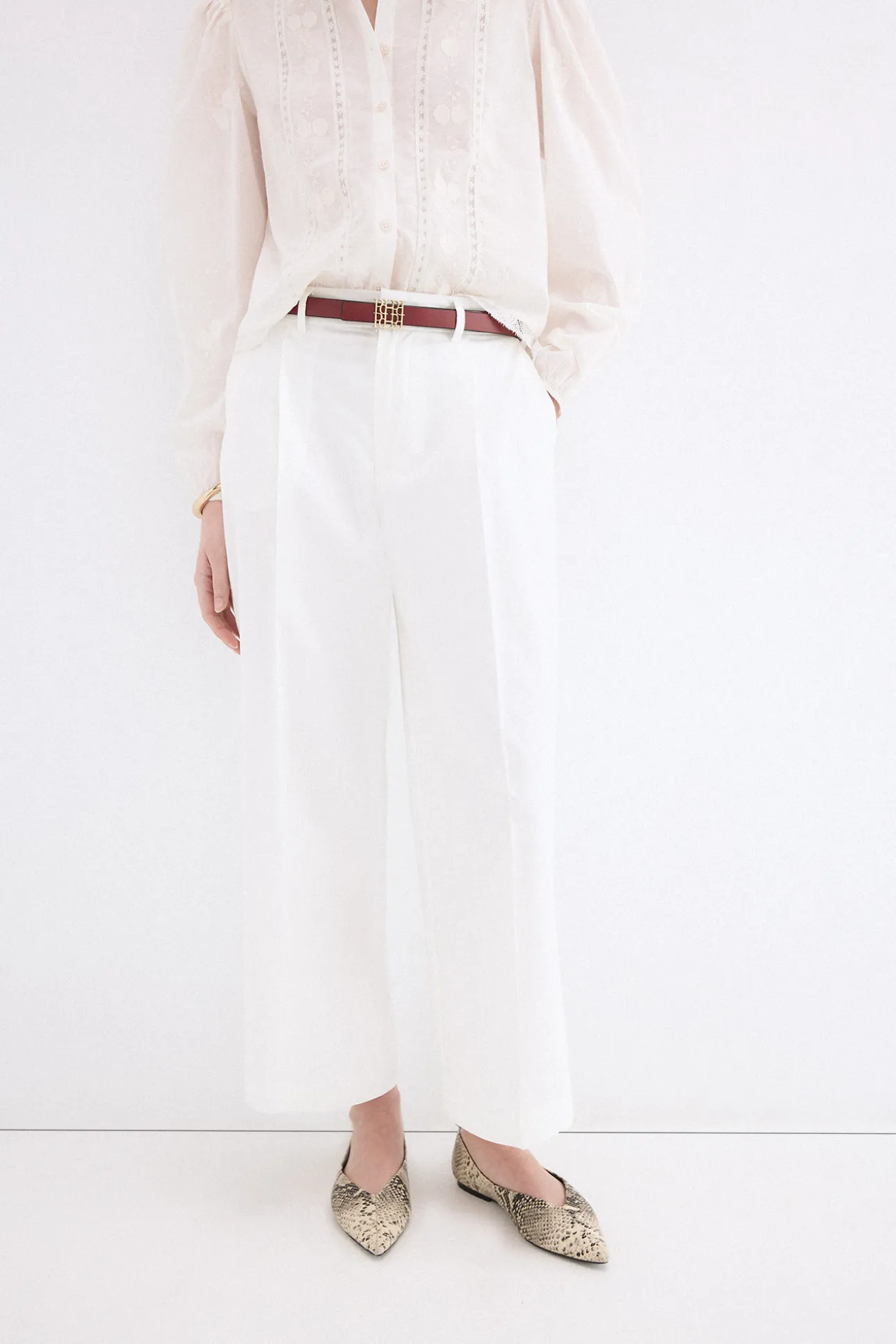 Pantalones wide leg classic