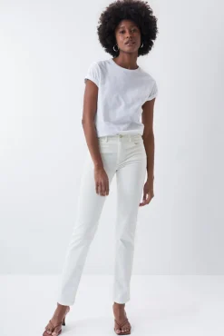 Pantalon vaquero destiny push up slim de color crudo