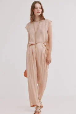 Pearl. Pantalón fluído satinado