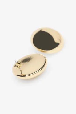 Pendientes botón dorados