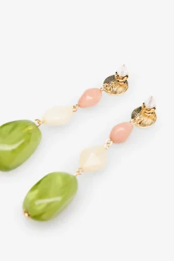 Pendientes cuentas resina