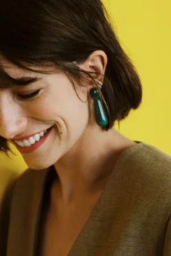 Pendientes lágrima resina