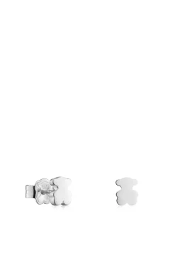 Pendientes oso de plata 6 mm