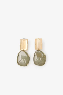Pendientes piedra resina