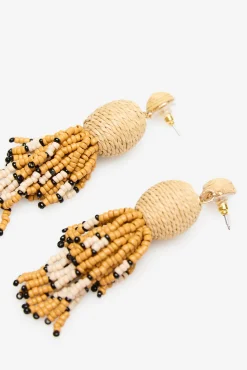 Pendientes rafia y borlas