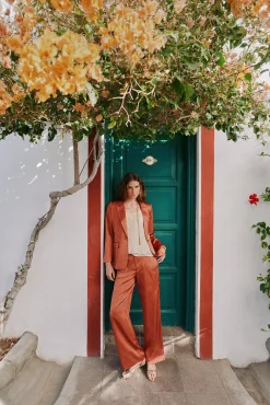 Penélope. Pantalón tejido satinado