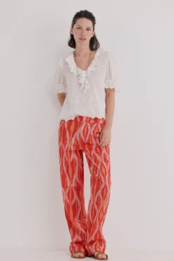Perla. Pantalón fluído estampado